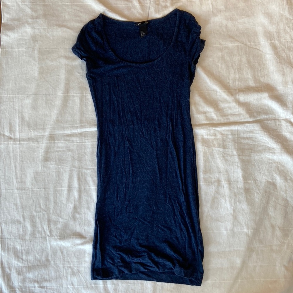 (XS) H&M Basics Dark Blue Bodycon Dress